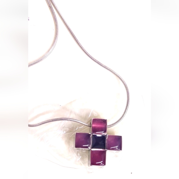 Swatch Bijoux Women's 925 Italy Silver Cross Charm Necklace 3 Colors To Choose - Picture 4 of 16